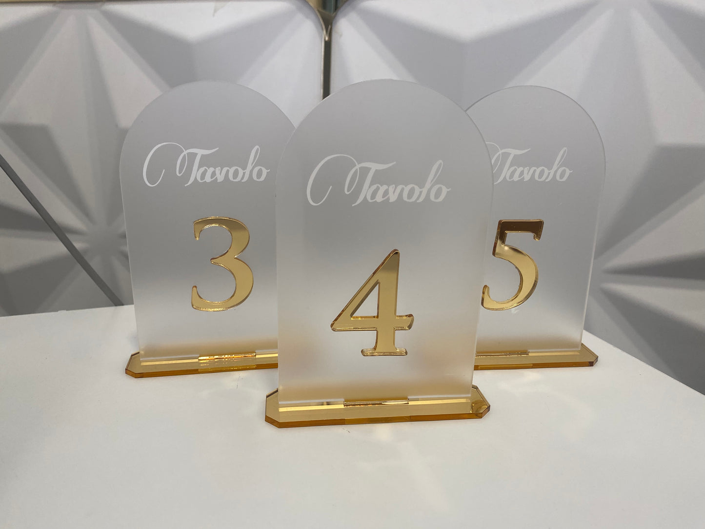 Segnatavolo sabbiato