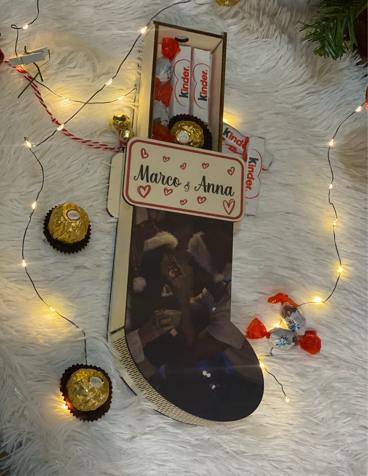 Calza Befana in Legno personalizzata