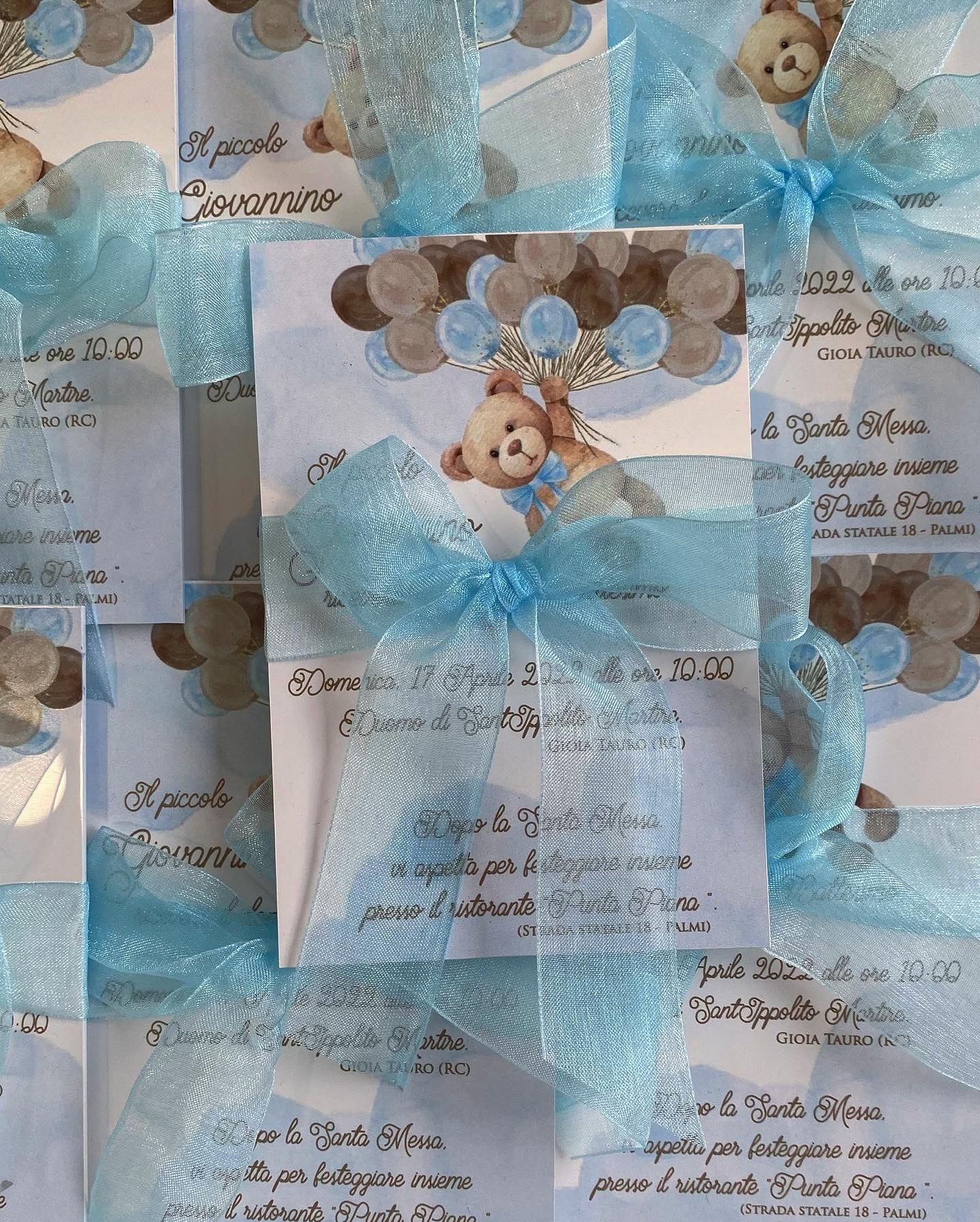 Inviti orsacchiotto con palloncini