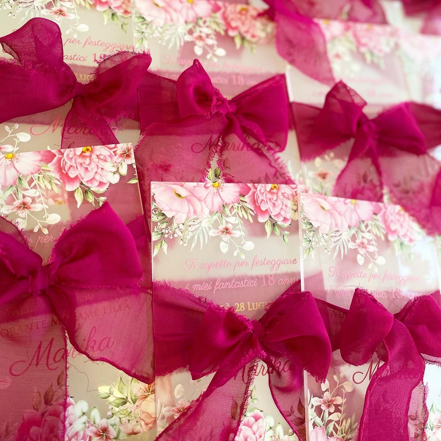 Inviti Flowers fucsia