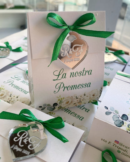 Portaconfetti con cuore in plexiglass (10pz)