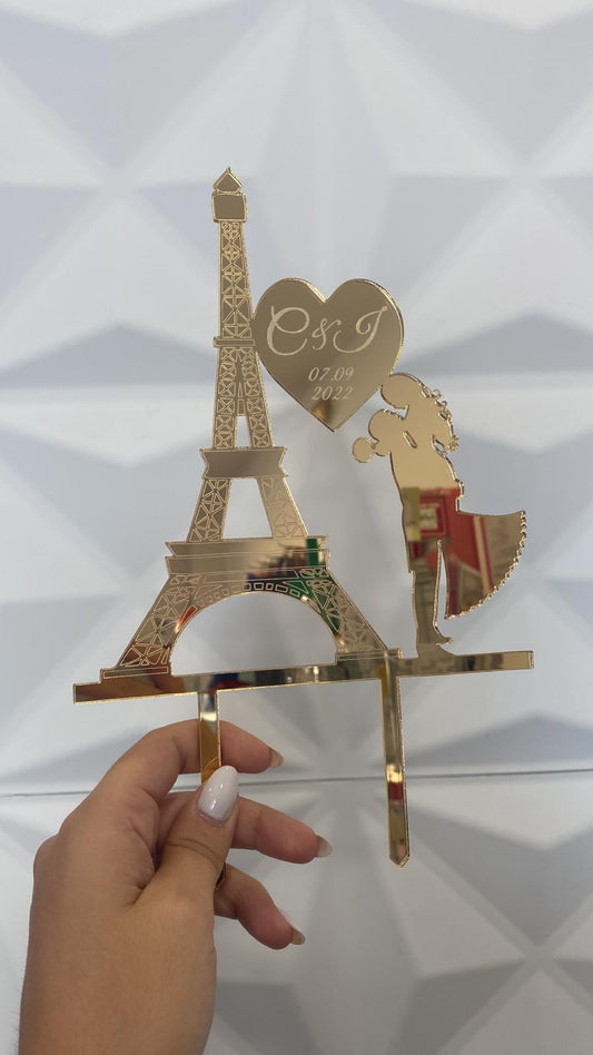 Cake Topper Torre Eiffel in plexiglass