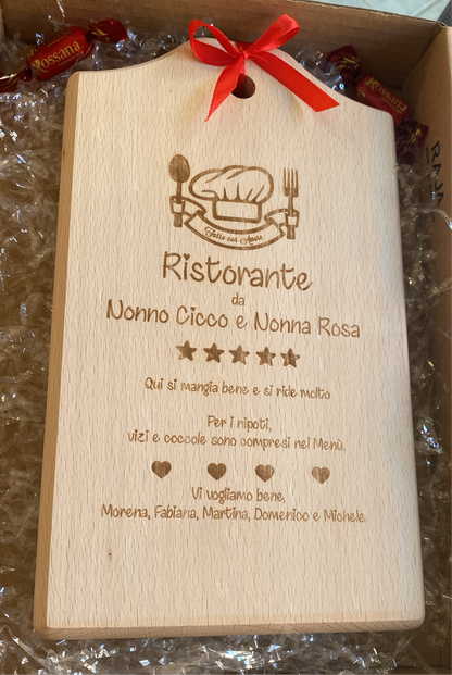 Tagliere in legno personalizzato