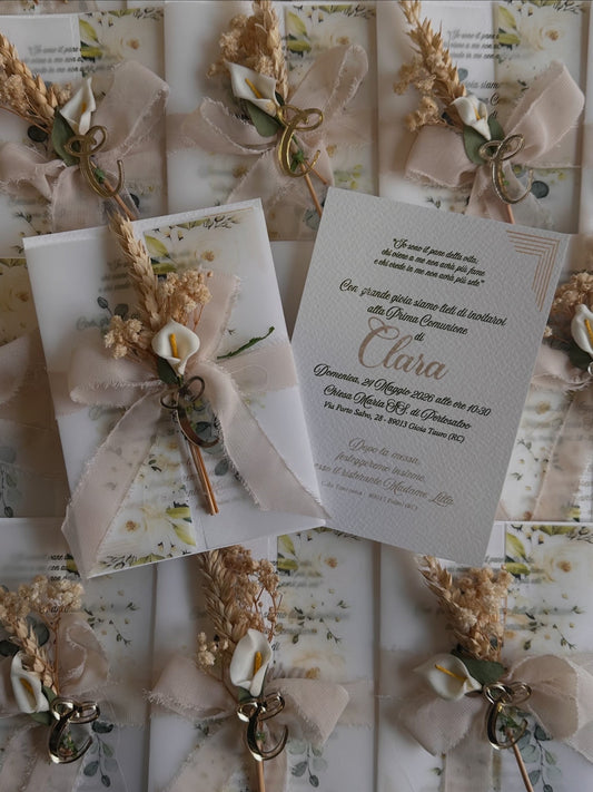 Invito Calla e Spighe