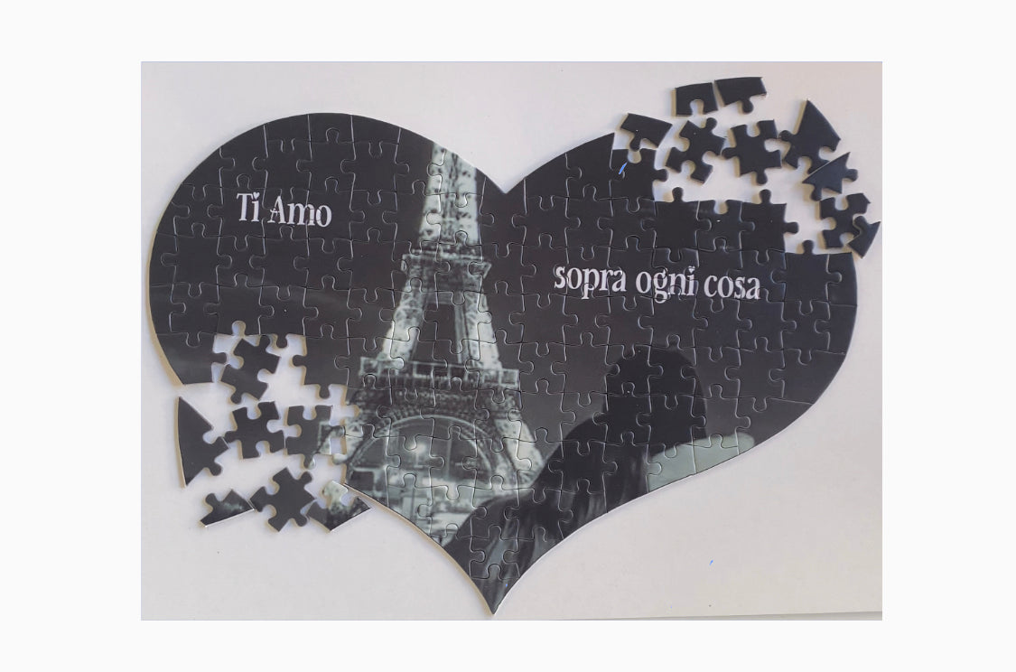 Puzzle Personalizzato a forma di cuore