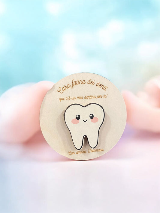 Portasoldini Fatina dei Denti in legno Personalizzato